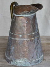 Antique French copper pitcher