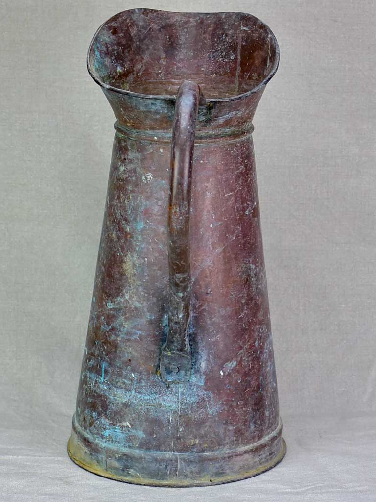 Large antique French water pitcher 19"