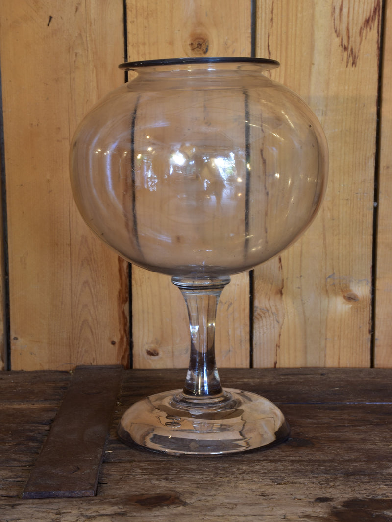 Large 19th century French ‘Sangsue’ apothecary glass jar