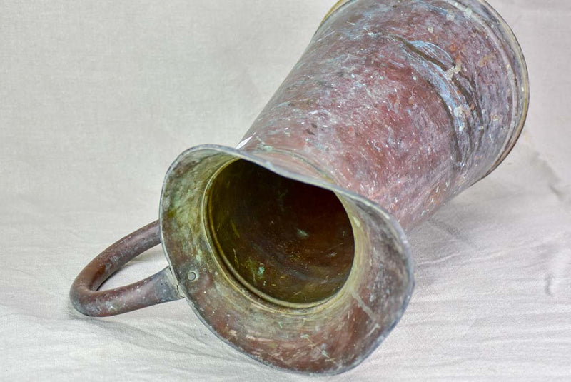 Large antique French water pitcher 19"