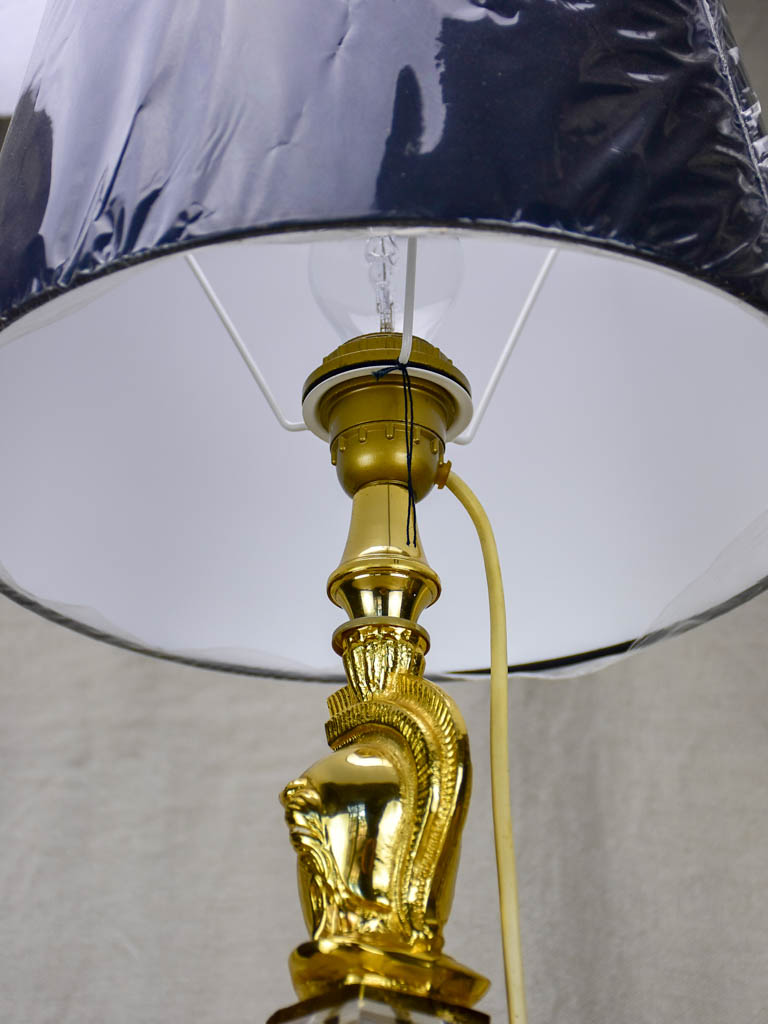 Vintage French lucite lamp with new lampshade