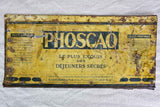 Rustic vintage enamel sign - Pohscao coffee 13¾" x 6¾"
