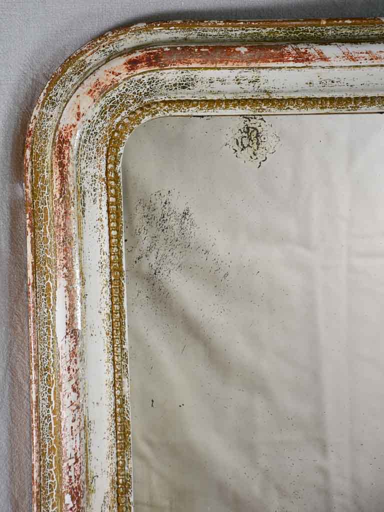 19th Century Louis Philippe mirror with timeworn frame 30" x 39"
