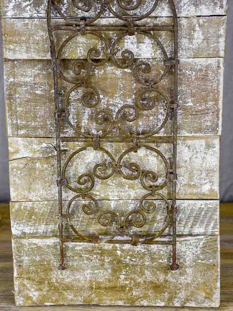 Decorative wall panel made from salvaged metal and timber 15¾" x 29½"