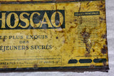 Rustic vintage enamel sign - Pohscao coffee 13¾" x 6¾"