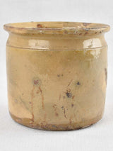 Late 19th century preserving pot w/ yellow glaze