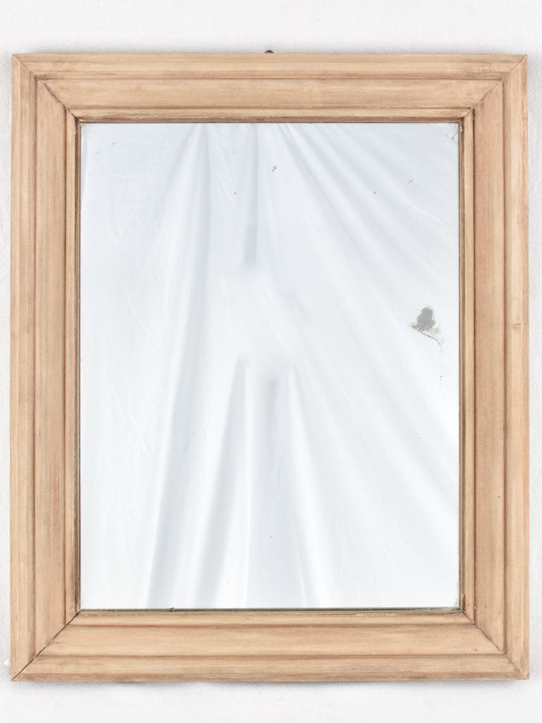 Small rectangular mirror with raw timber frame - 1940s - 28¼" x 24"