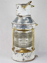 Hinged-Top Antiquated Boat Oil Lamp