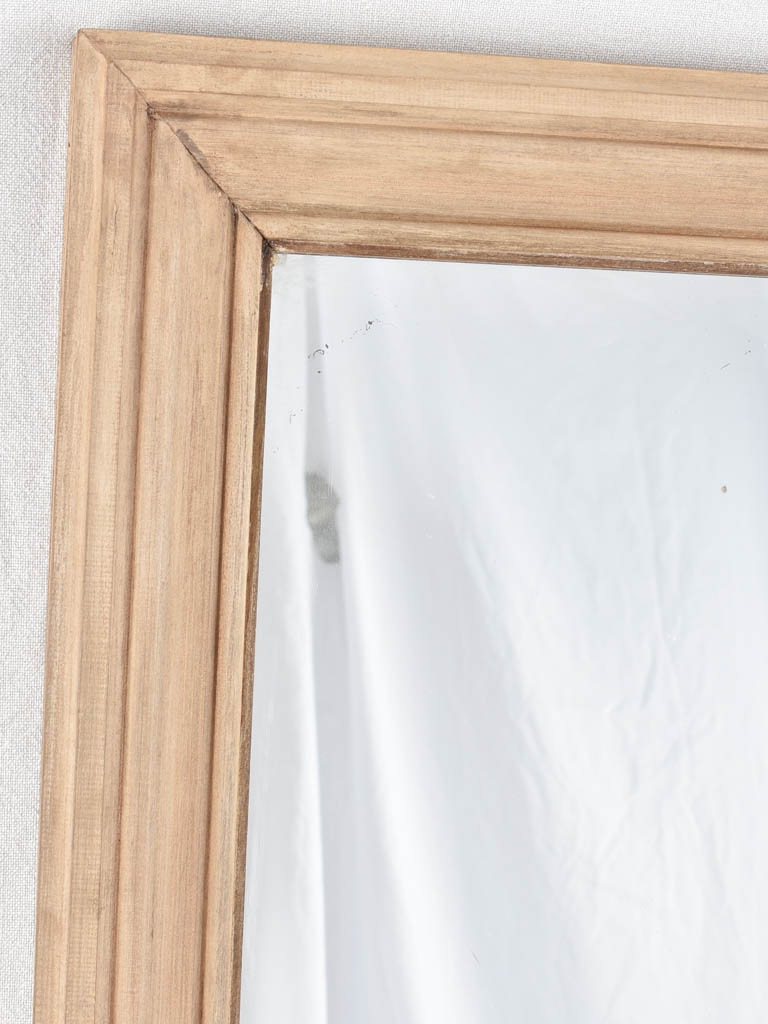 Small rectangular mirror with raw timber frame - 1940s - 28¼" x 24"