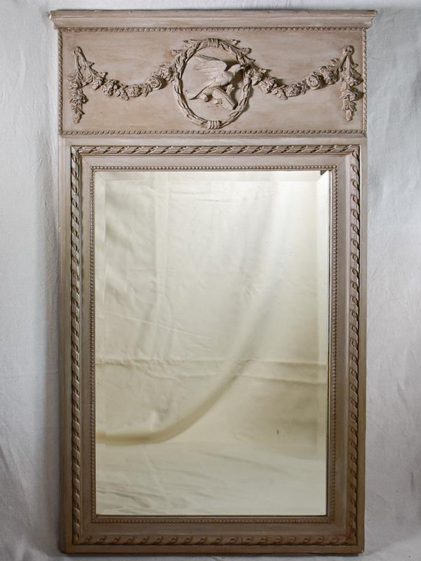 Louis XVI style carved trumeau mirror 28" x 50¾"