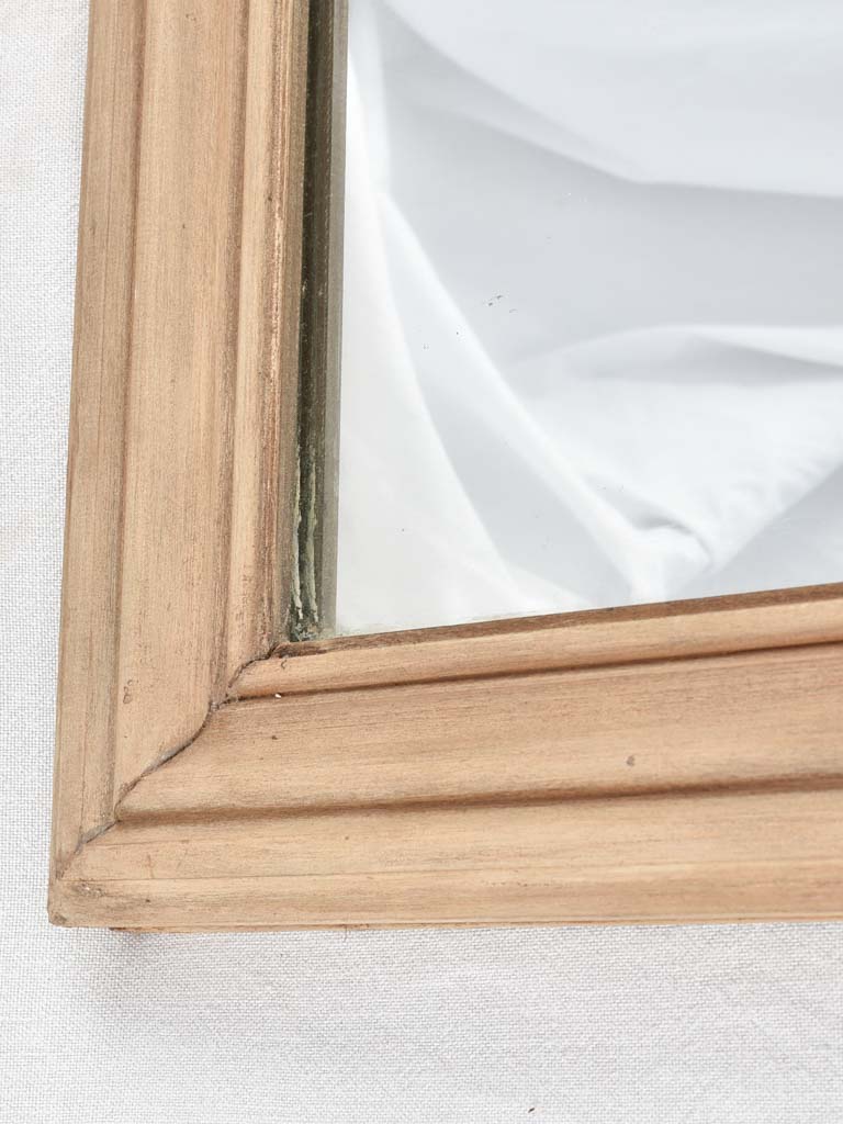 Small rectangular mirror with raw timber frame - 1940s - 28¼" x 24"