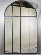 Large arched mirror with iron frame 41¾" x 67"