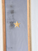 Vintage mirror with smokey glass frame and stars 28" x 33¾"