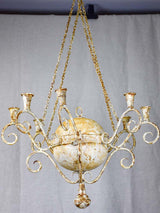 Pair of antique French 8 branch candle chandeliers
