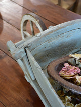 Small French wooden wheelbarrow