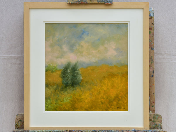 Impressionist-style, Cypress-themed Acrylic masterpiece