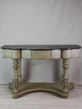 Napoleon III console table - black and grey patina 48"