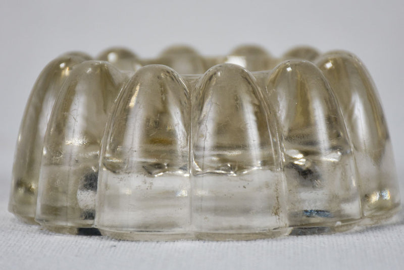 Set of four vintage French glass table risers Chez Pluie