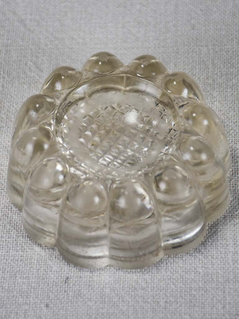 Set of four vintage French glass table risers – Chez Pluie
