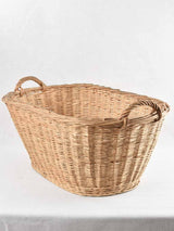 Large French wicker laundry basket 32"