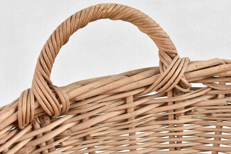 Handmade Wicker Laundry Basket - (Oval) - French Mercantile