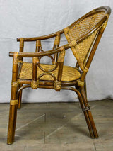 Mid century French cane and bamboo armchair