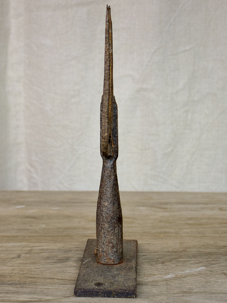 Antique wrought iron fishing spear