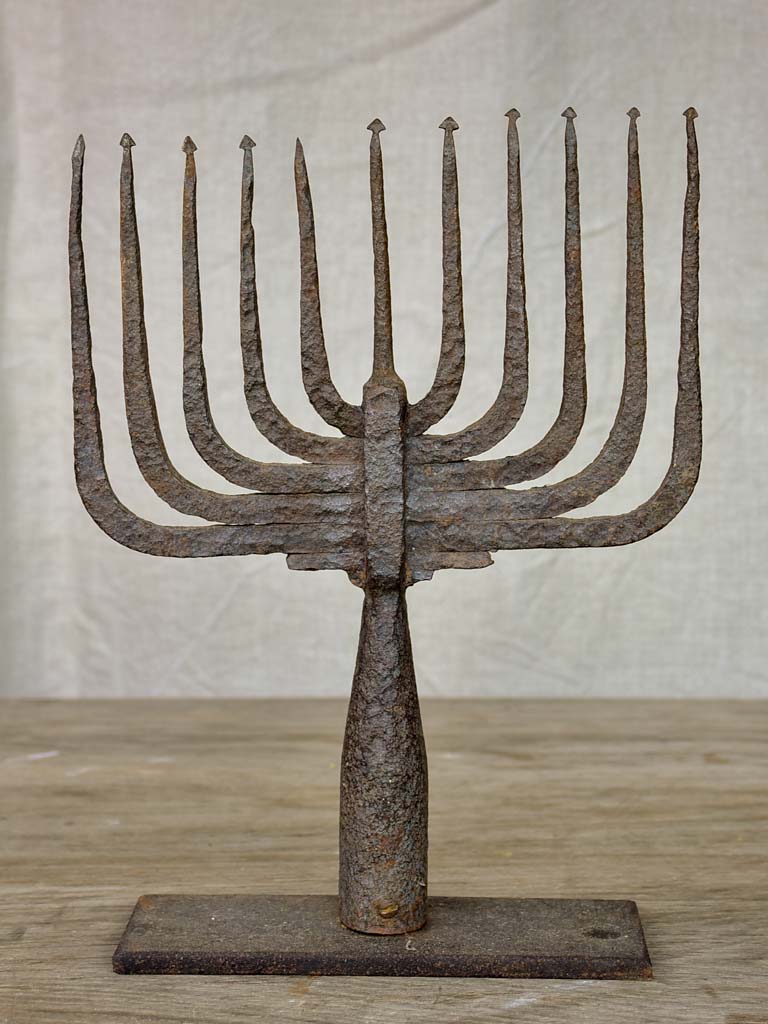 Antique wrought iron fishing spear