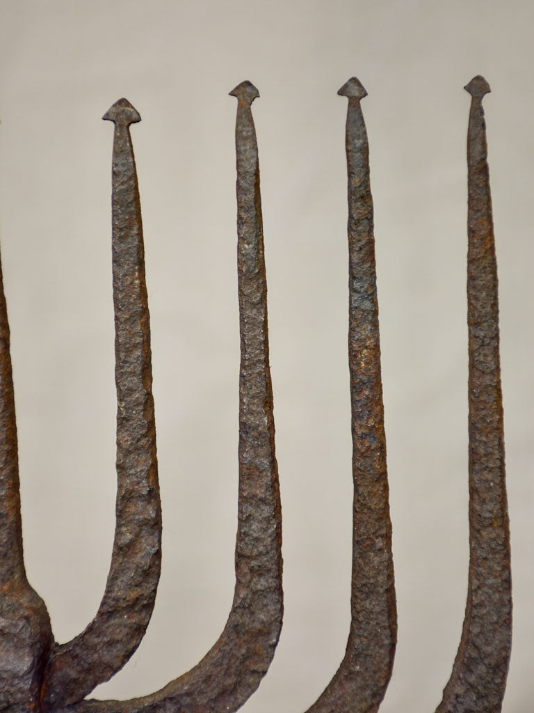 Antique wrought iron fishing spear