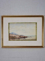 Seascape watercolor Marius Pauzat (1832-1909) 9¾" x 13"
