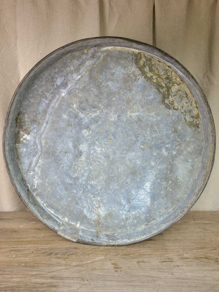 Antique large French zinc resin dishes