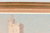 Landscape painting Villeneuve-les-Avignon, Paul Lecuit Monroy (1858 -?) 12½ x 15¾""