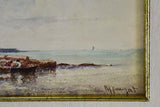 Seascape watercolor Marius Pauzat (1832-1909) 9¾" x 13"