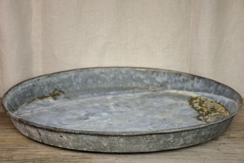 Sturdy large zinc dishes from France