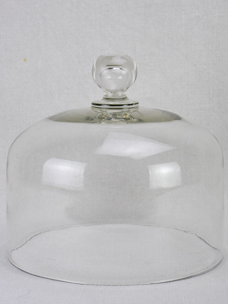 Early 20th century French patisserie dome - clear glass 11"