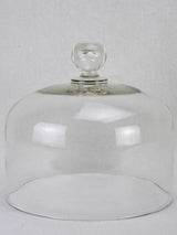 Early 20th century French patisserie dome - clear glass 11"