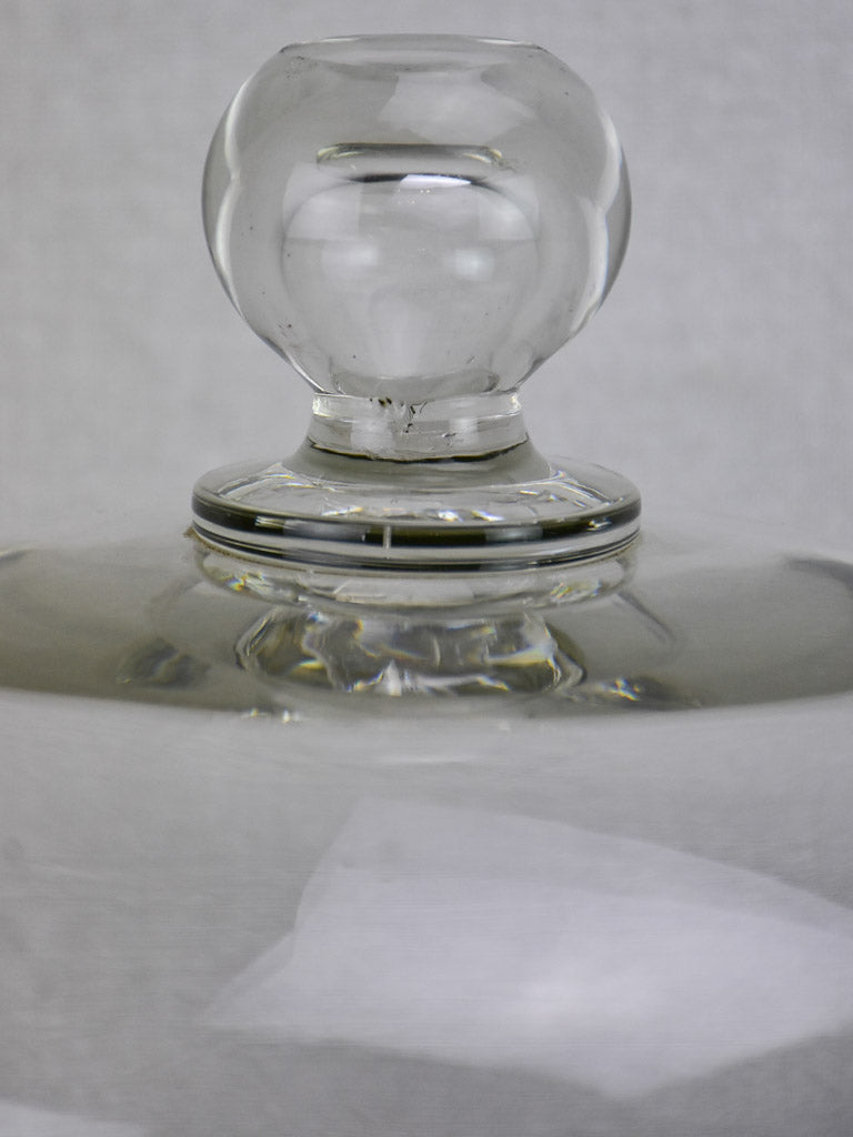 Early 20th century French patisserie dome - clear glass 11"