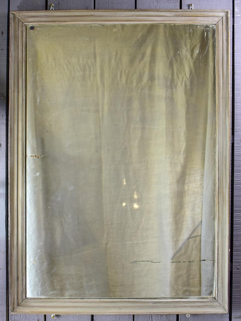 Large early 20th Century French mirror with painted frame and original glass 33" x 46½"