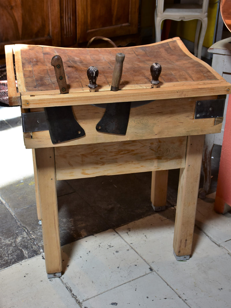 Early 20th century French butcher’s block