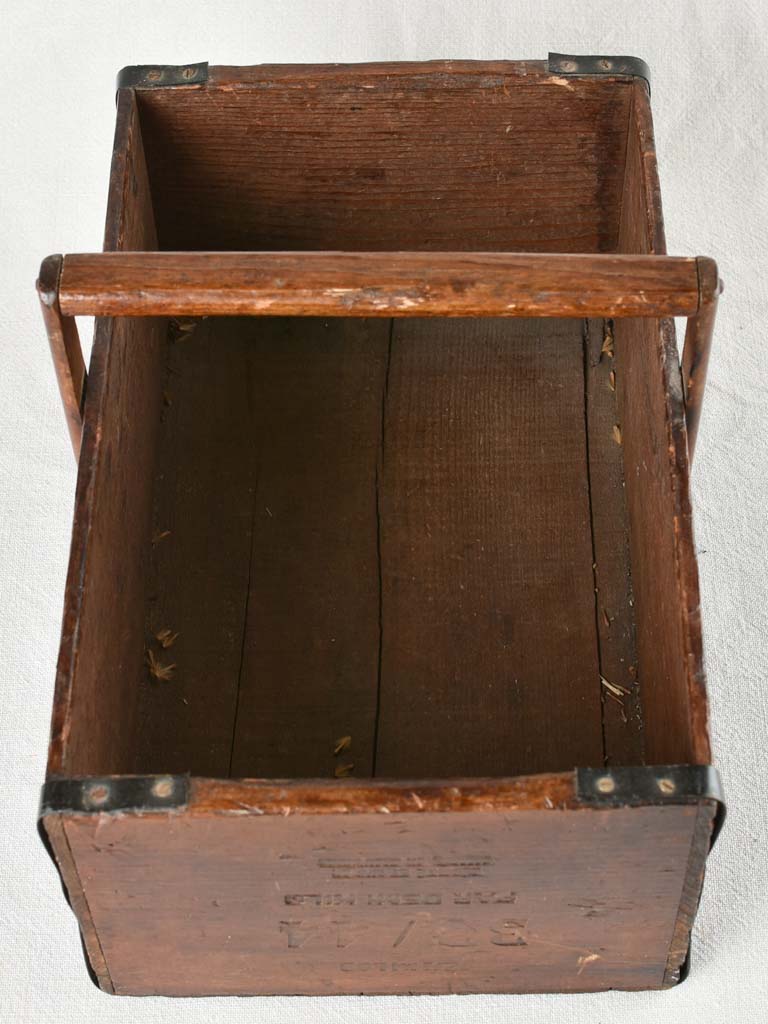 Charming 1940s wooden toolbox for pottery
