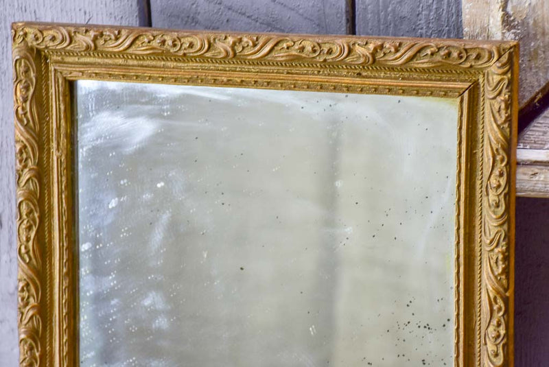 Small 19th Century French mirror with gilded frame 11½" x 15¼"