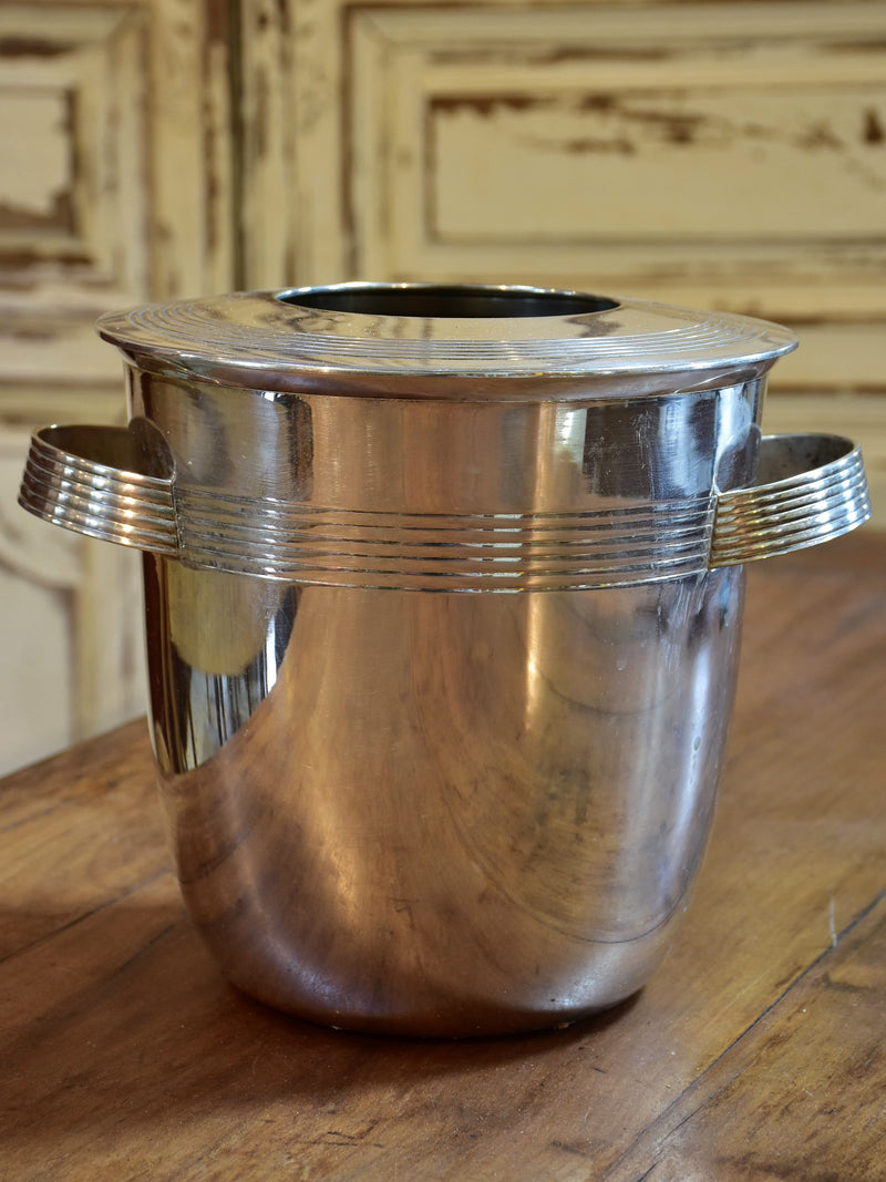 Vintage French champagne bucket with lid