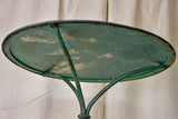 Antique French garden table from Grenoble with green patina