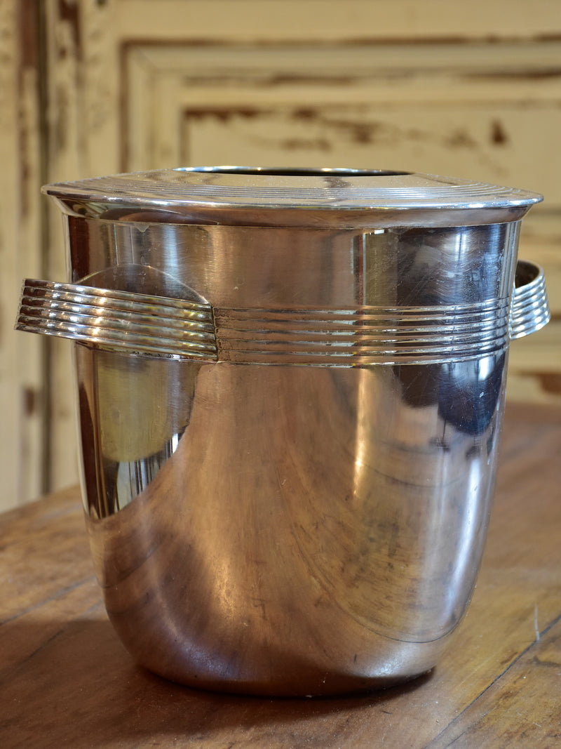 Vintage French champagne bucket with lid
