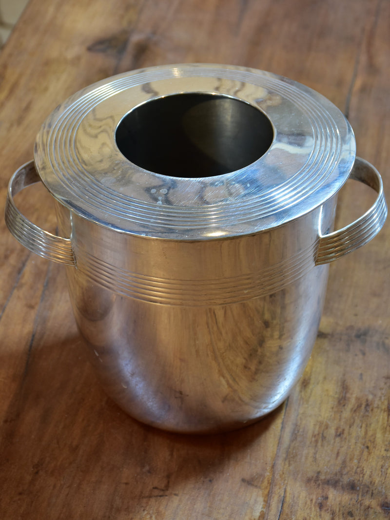 Vintage French champagne bucket with lid