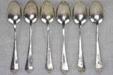 Set of six solid silver Bright Cut Georgian teaspoons - 1794