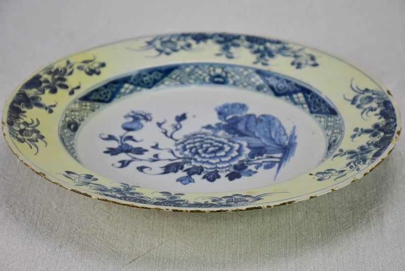 18th Century English Delft plate