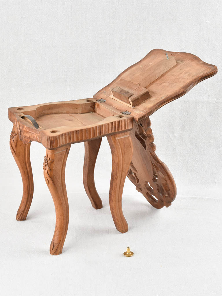 Walnut Chair, Swiss Antique Children's Furniture