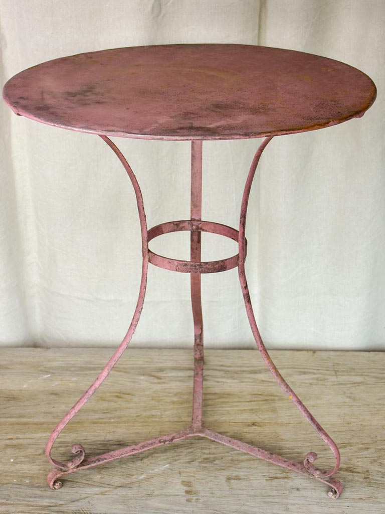 Pink French garden table - late 19th / early 20th Century