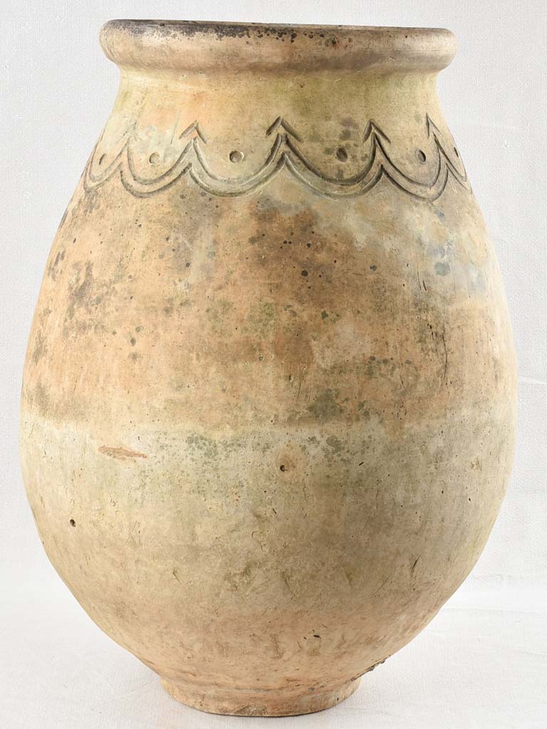 Exceptional signed Biot jar with pattern 28"